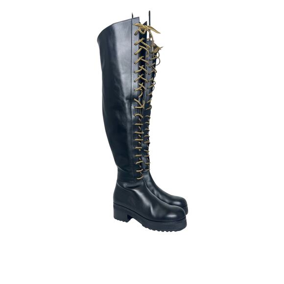 NWT! Christian Dior D-Road High Leather Boots, Size 39 - Picture 1 of 10